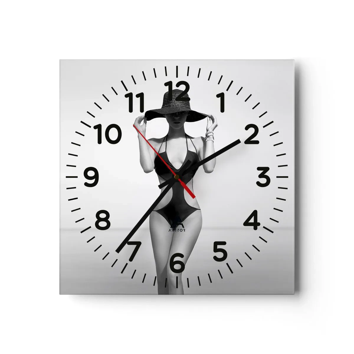 Horloge murale - Pendule murale - Mon prénom? Élégance - 40x40 cm