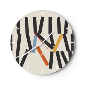 Horloge murale - Pendule murale - Dominos – composition - 40x40 cm