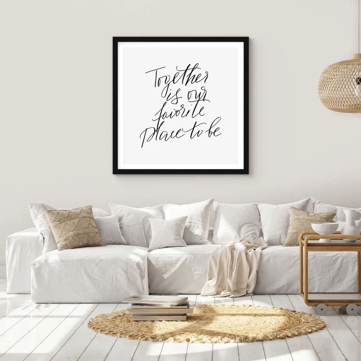 Affiche dans un cadre noir - Poster - Vous aussi vous le sentez? - 60x60 cm