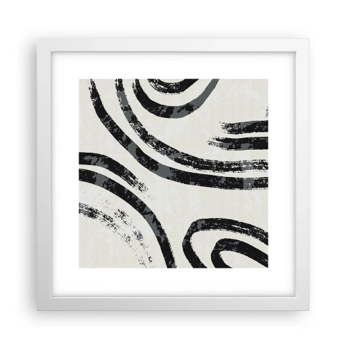Affiche dans un cadre blanc - Poster - À moitié arrêté - 30x30 cm