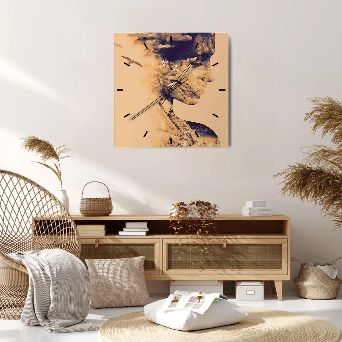 Horloge murale - Pendule murale - Beauté de la nature - 40x40 cm