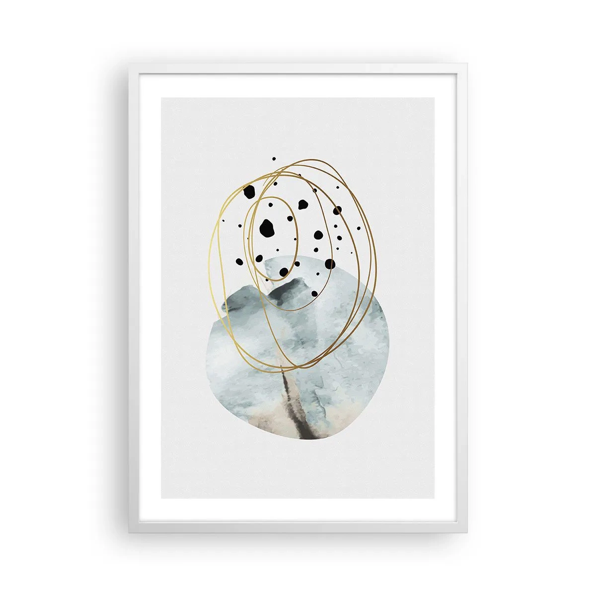 Affiche dans un cadre blanc - Poster - Emmêlement de l'espace - 50x70 cm