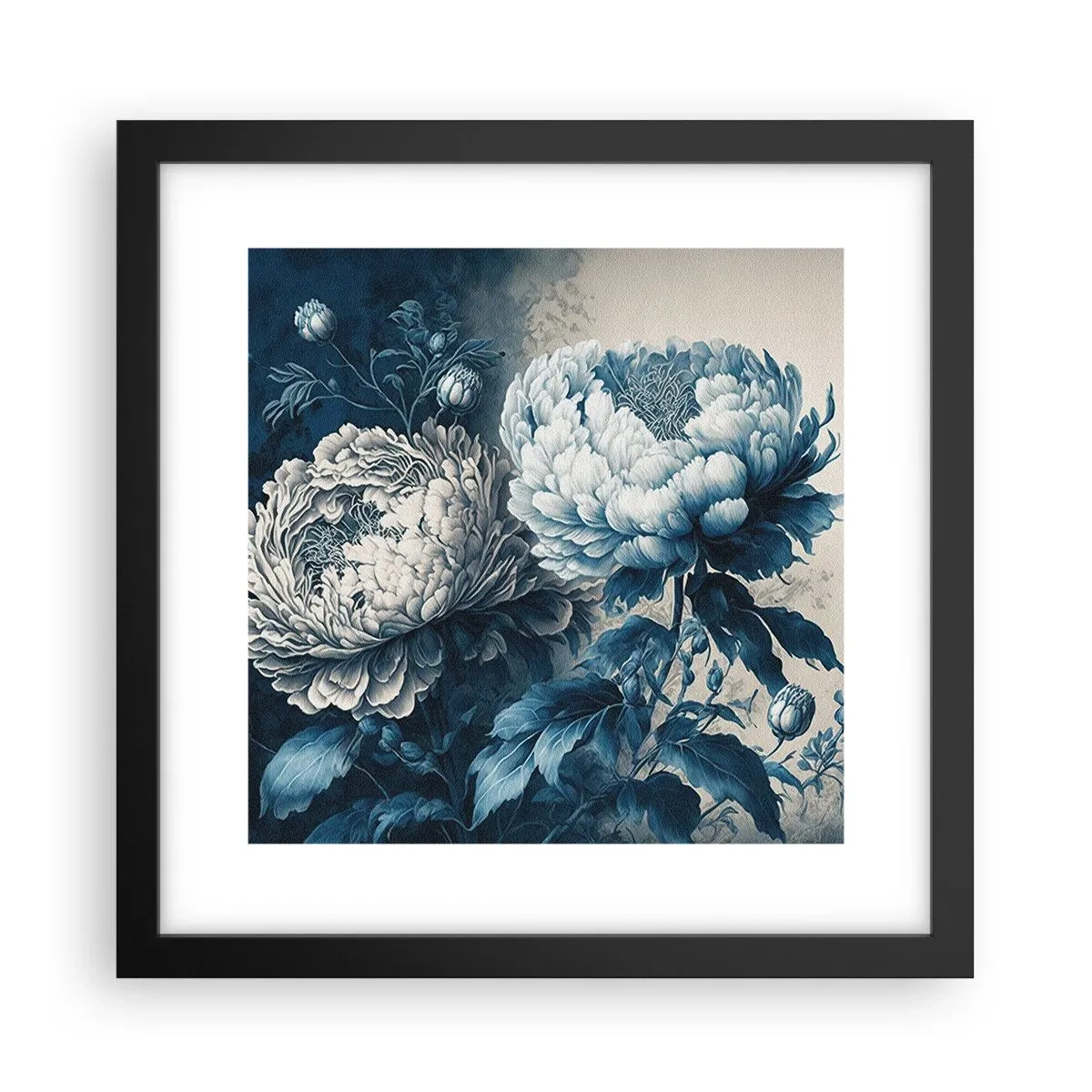 Affiche dans un cadre noir - Poster - Paire assortie - 30x30 cm