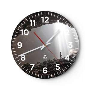 Horloge murale - Pendule murale - Grotte lumineuse - 40x40 cm
