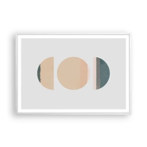 Affiche dans un cadre blanc - Poster - Cercles après cercles - 100x70 cm