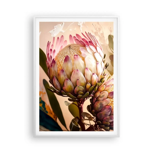 Affiche dans un cadre blanc - Poster - Tendrement embrassé - 70x100 cm