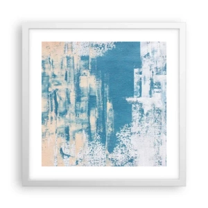 Affiche dans un cadre blanc - Poster - À travers un iceberg - 40x40 cm