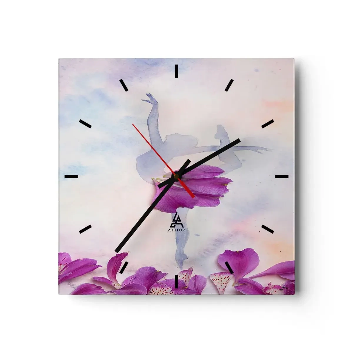 Horloge murale - Pendule murale - Délicat comme une fleur - 40x40 cm