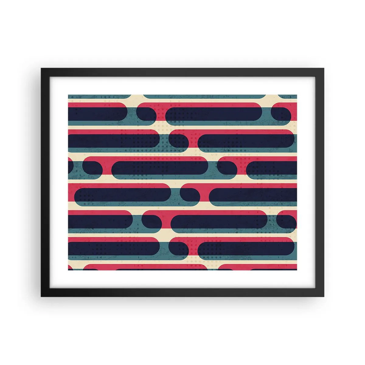 Affiche dans un cadre noir - Poster - En profondeur et sur l'avant - 50x40 cm