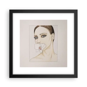 Affiche dans un cadre noir - Poster - Symbole de l'élégance et de la beauté - 30x30 cm