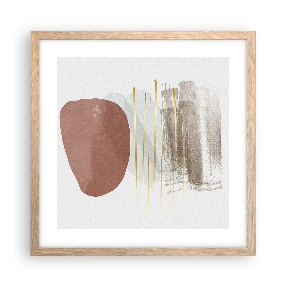 Affiche dans un chêne clair - Poster - Colonnade abstraite - 40x40 cm