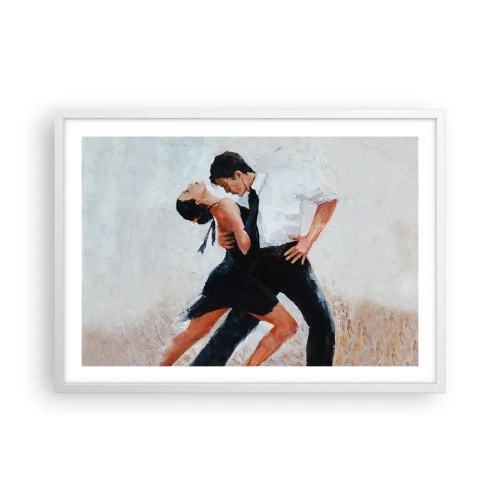 Affiche dans un cadre blanc - Poster - Tango de mes rêves et pensées - 70x50 cm