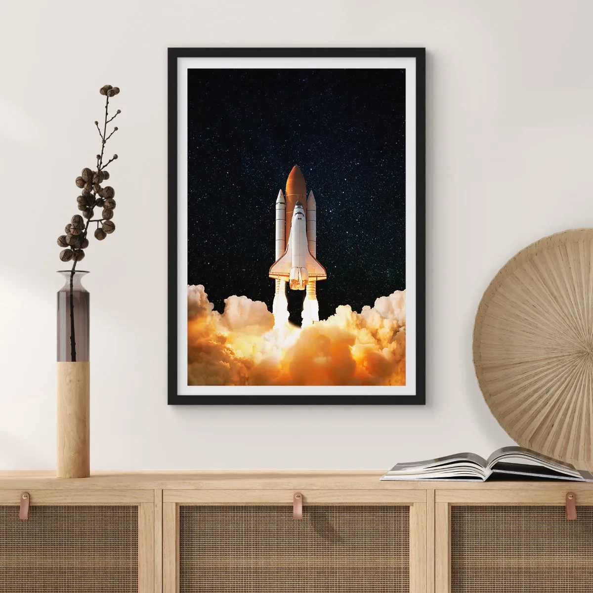 Affiche dans un cadre noir - Poster - Ad astra! - 40x50 cm