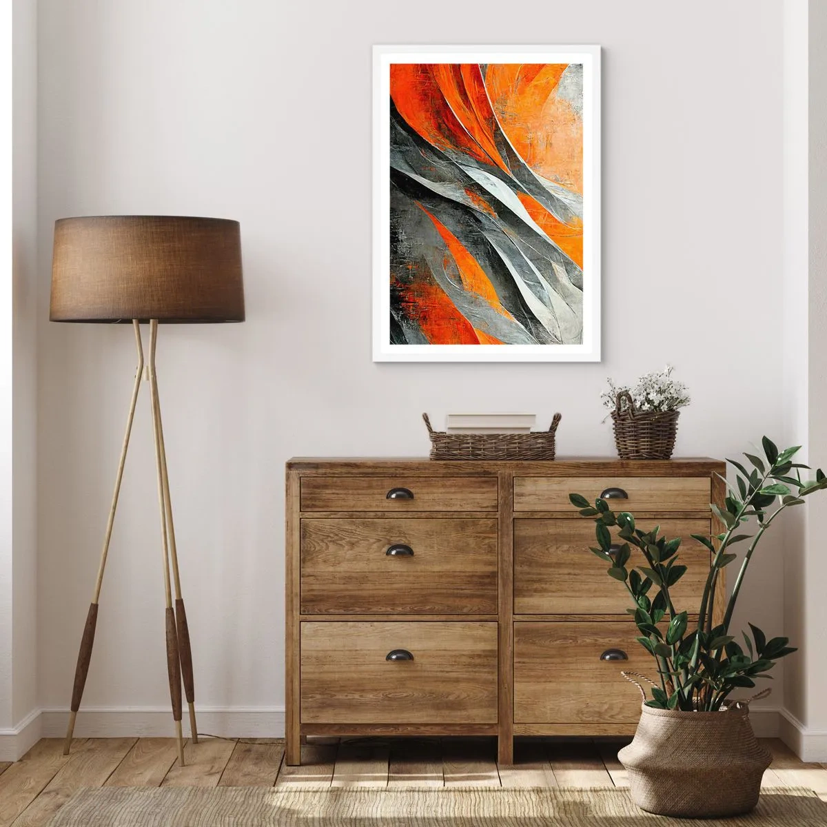 Affiche dans un cadre blanc - Poster - Chaleur et froid - 70x100 cm