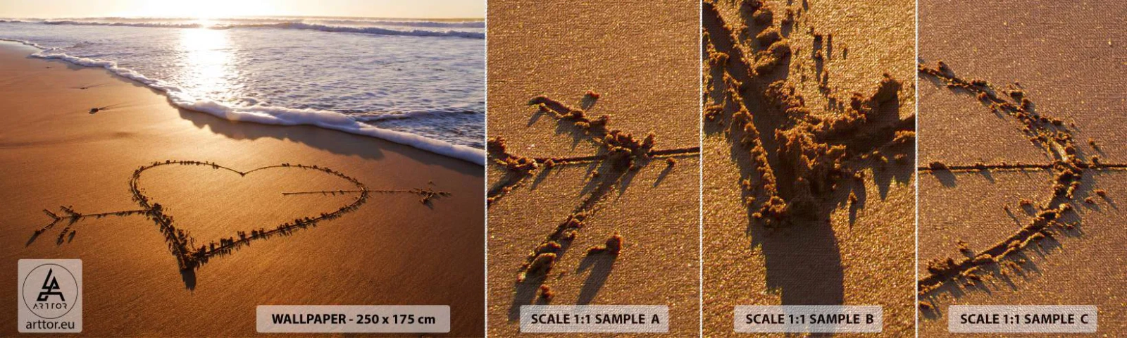 Échantillon de Papier Peint Premium Canvas - Confession de vacances - Paysage, Plage, Mer - 100x30 cm