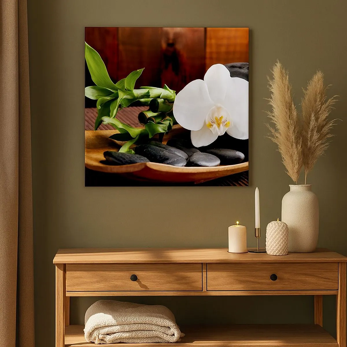 Impression sur toile - Image sur toile - Cédez au contact de la nature - 30x30 cm