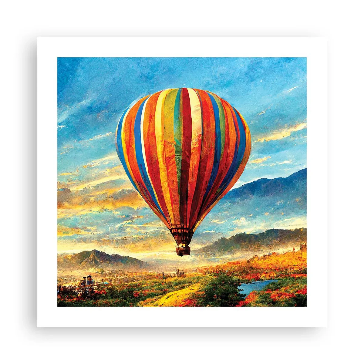 Affiche - Poster - Dans le silence on voit mieux - 50x50 cm