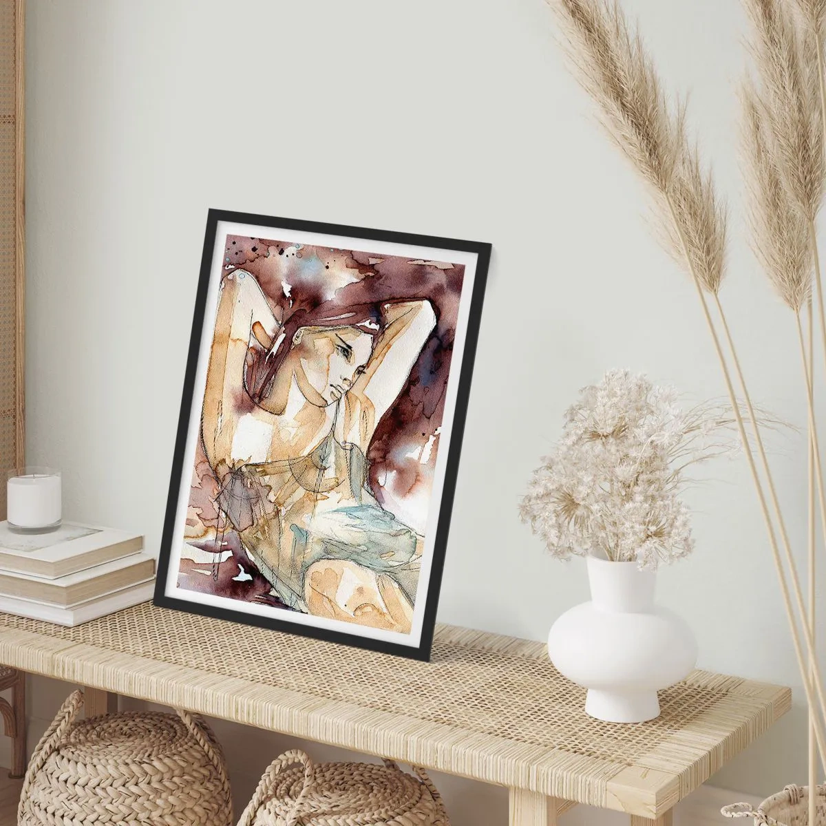 Affiche dans un cadre noir - Poster - D'humeur lilas - 70x100 cm