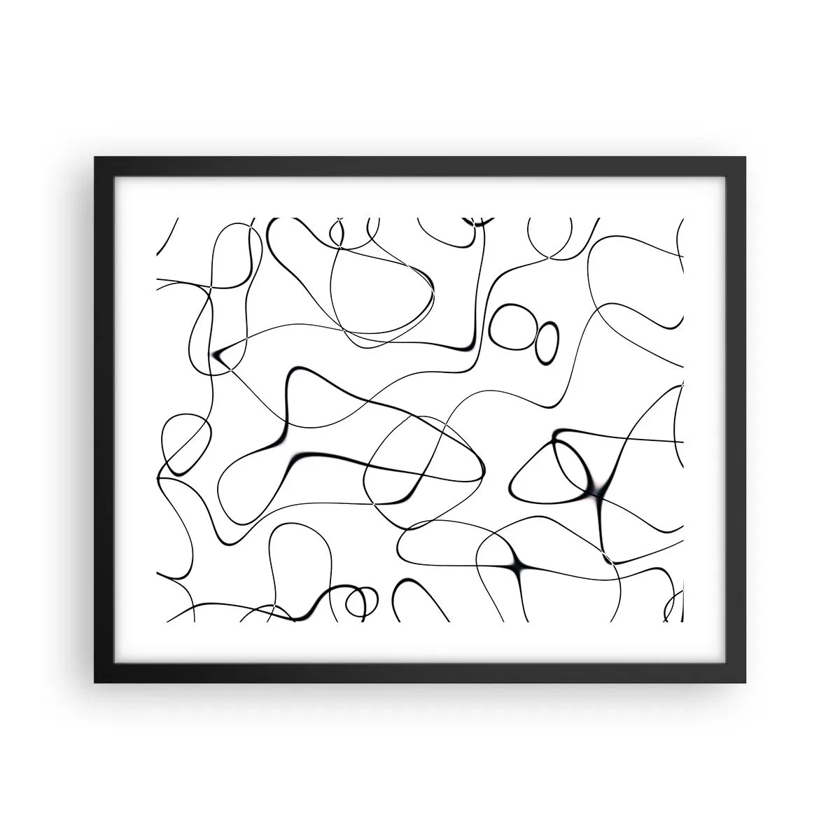 Affiche dans un cadre noir - Poster - Le chemin de la vie, les voies du hasard - 50x40 cm