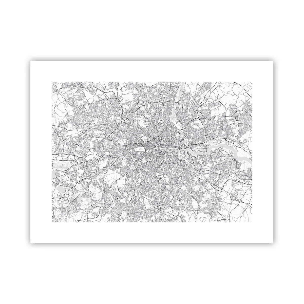 Affiche - Poster - Carte du labyrinthe londonien - 40x30 cm