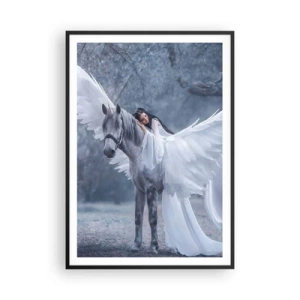 Affiche dans un cadre noir - Poster - Un moment inspiré - 70x100 cm