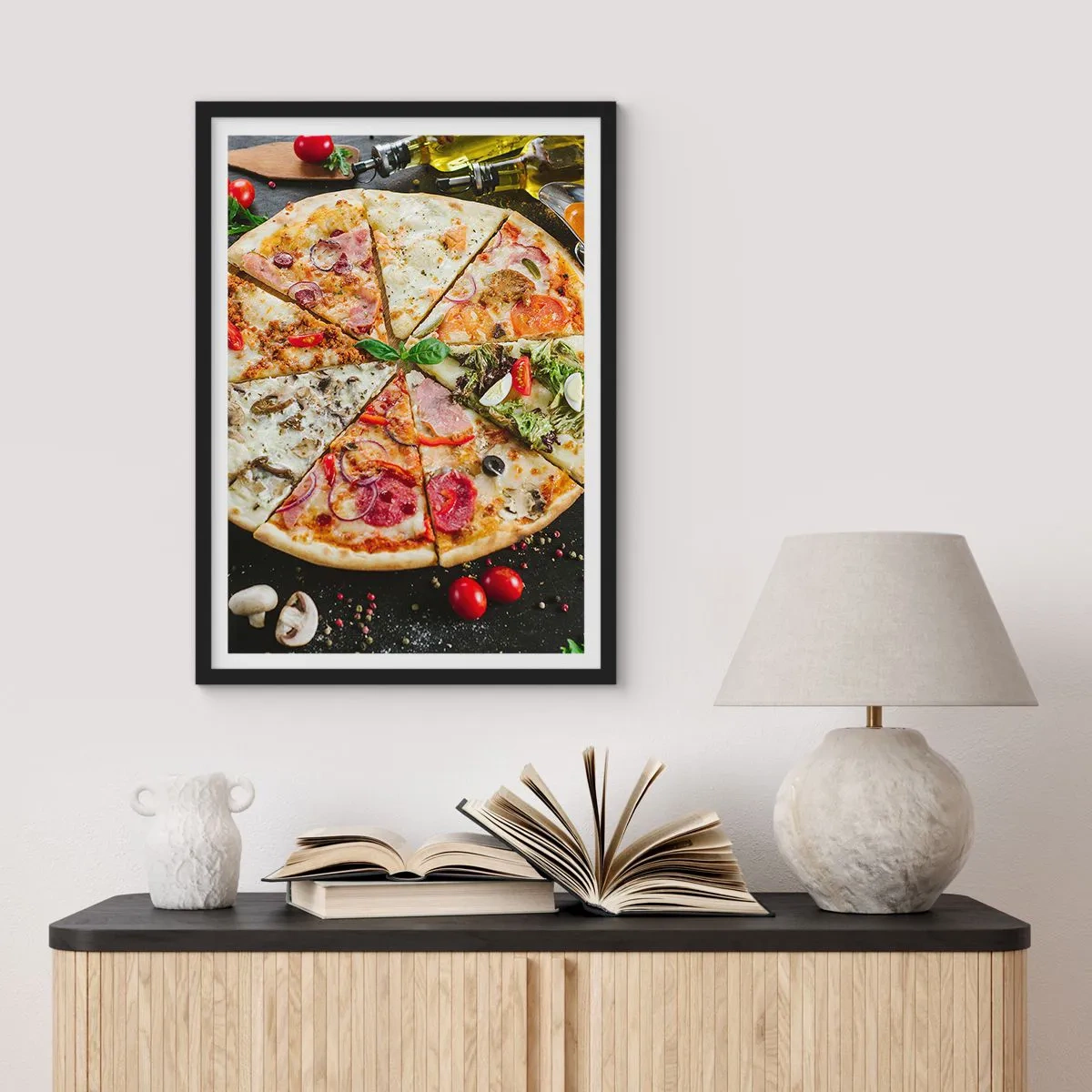 Affiche dans un cadre noir - Poster - Une gamme de saveurs - 70x100 cm