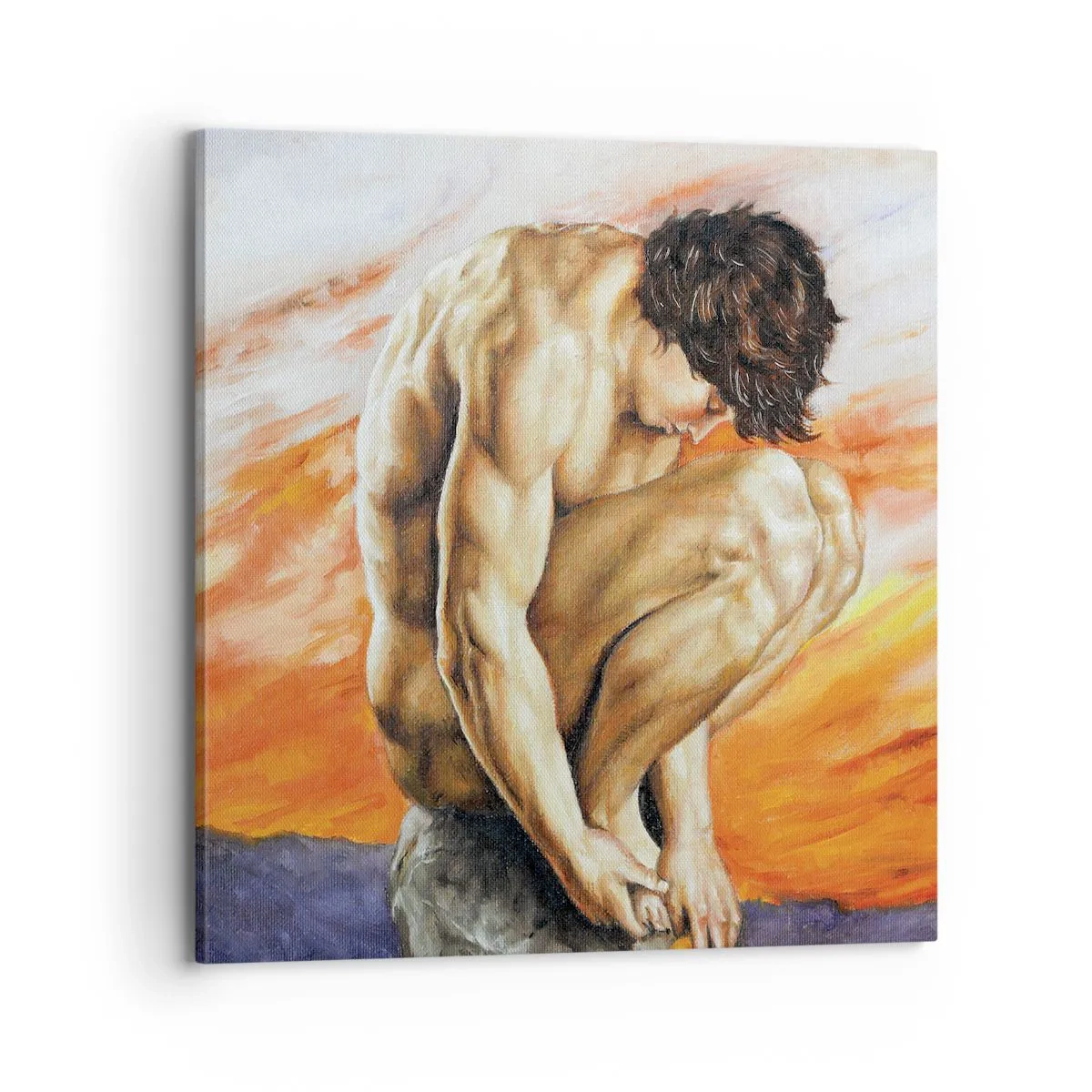 Impression sur toile - Image sur toile - Plongé dans ses pensées - 70x70 cm