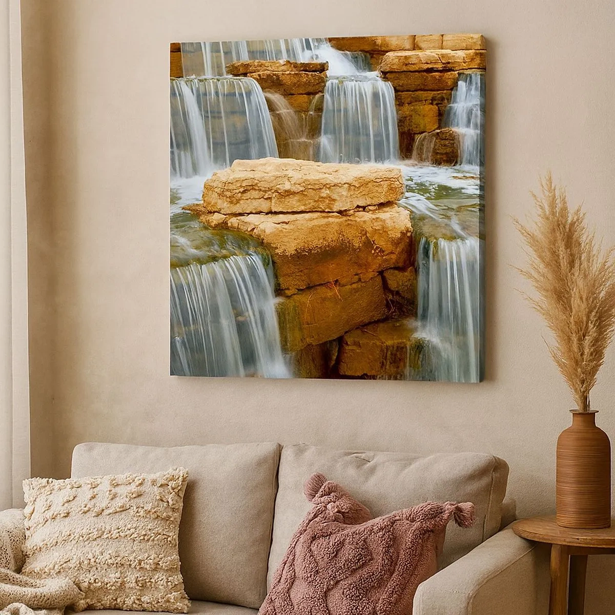 Impression sur toile - Image sur toile - Escalier vers le ciel - 30x30 cm