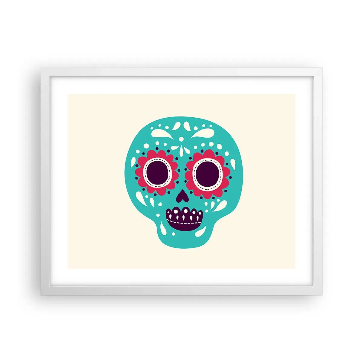 Affiche dans un cadre blanc - Poster - La vie – du plaisir jusqu'à la mort - 50x40 cm