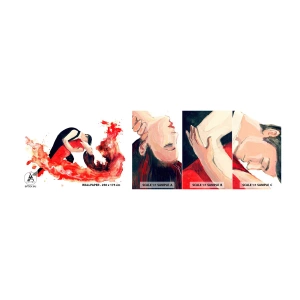 Échantillon de Papier Peint Autocollant Deluxe Sticker - Tango - une vague sensuelle - Danse, Musique, Danseurs - 100x30 cm