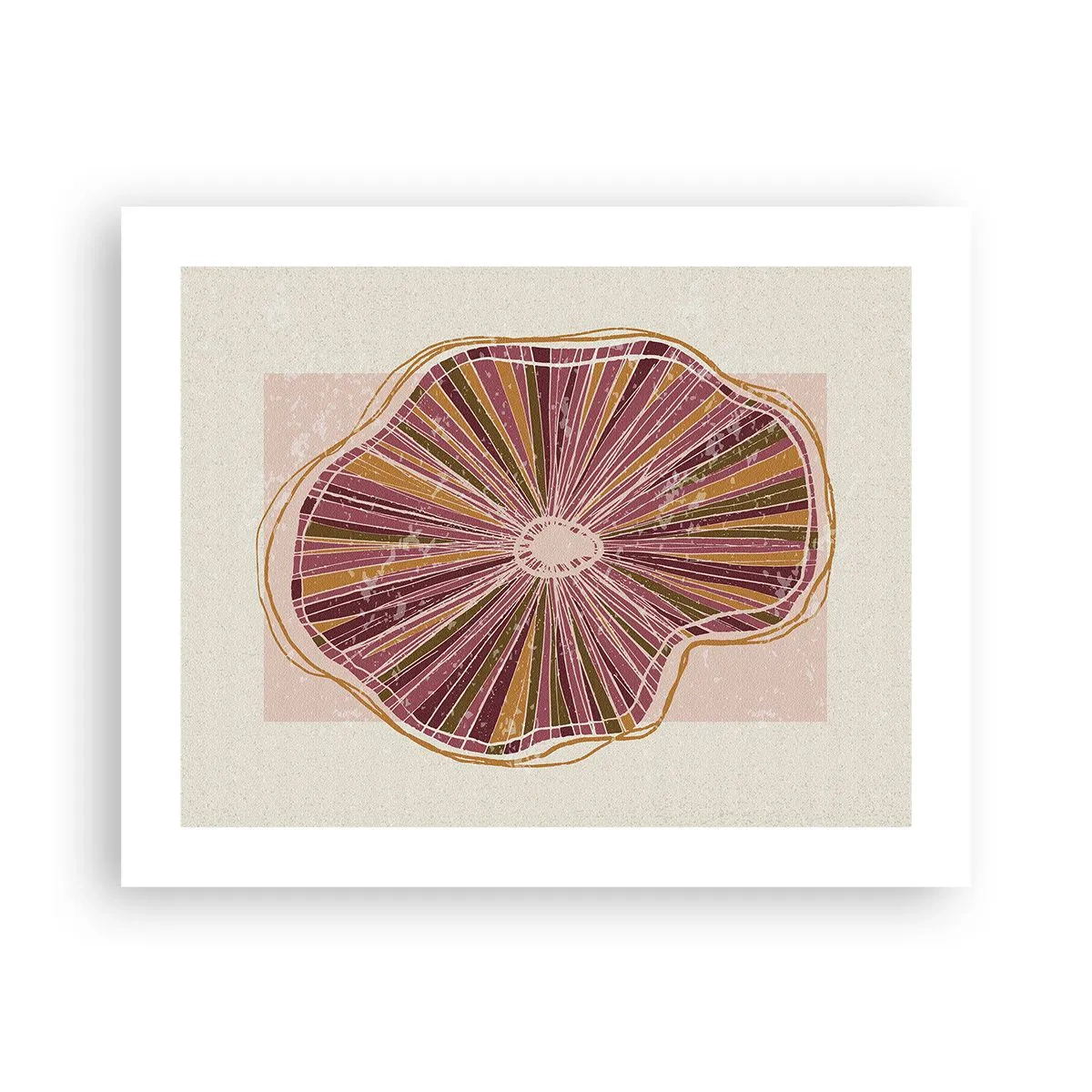 Affiche - Poster - Abstraction rayonnante - 50x40 cm