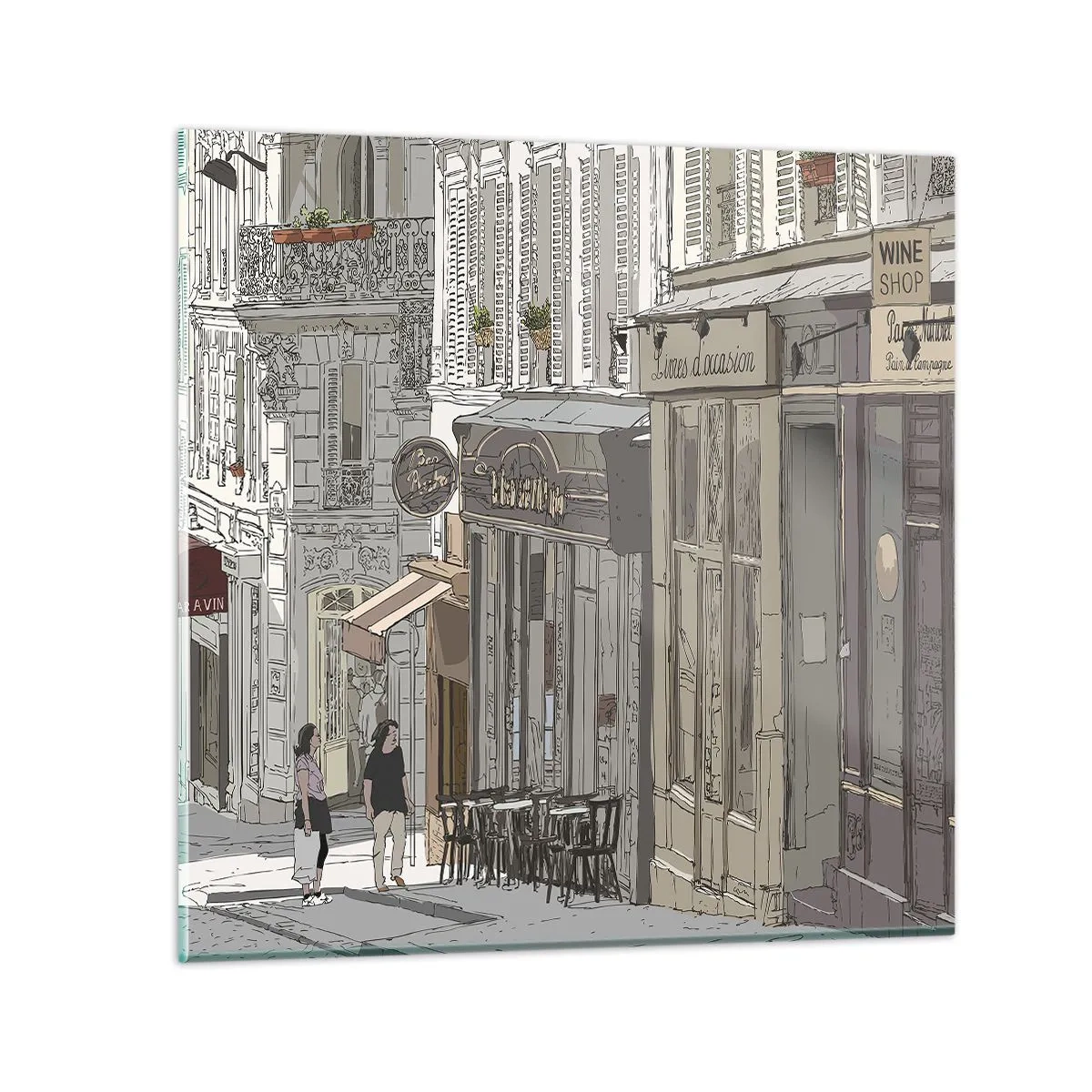 Impression sur verre - Image sur verre - Joie de la ville - 50x50 cm