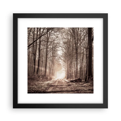 Affiche dans un cadre noir - Poster - Cathédrale de la forêt - 30x30 cm