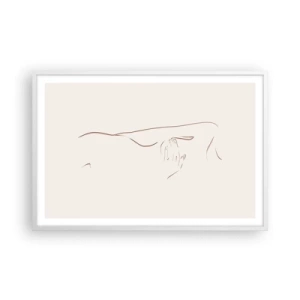 Affiche dans un cadre blanc - Poster - La forme du désir - 91x61 cm