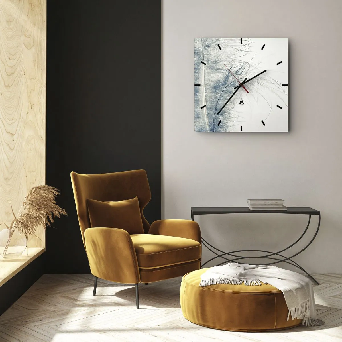 Horloge murale - Pendule murale - Les sept natures - 40x40 cm