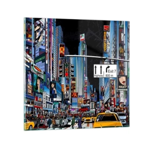 Impression sur verre - Image sur verre - Grande nuit de bande dessinée - 30x30 cm