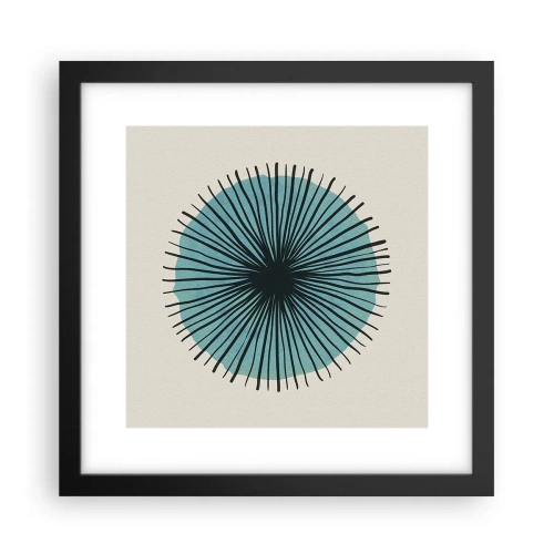 Affiche dans un cadre noir - Poster - Rayonnant dans l'azur - 30x30 cm