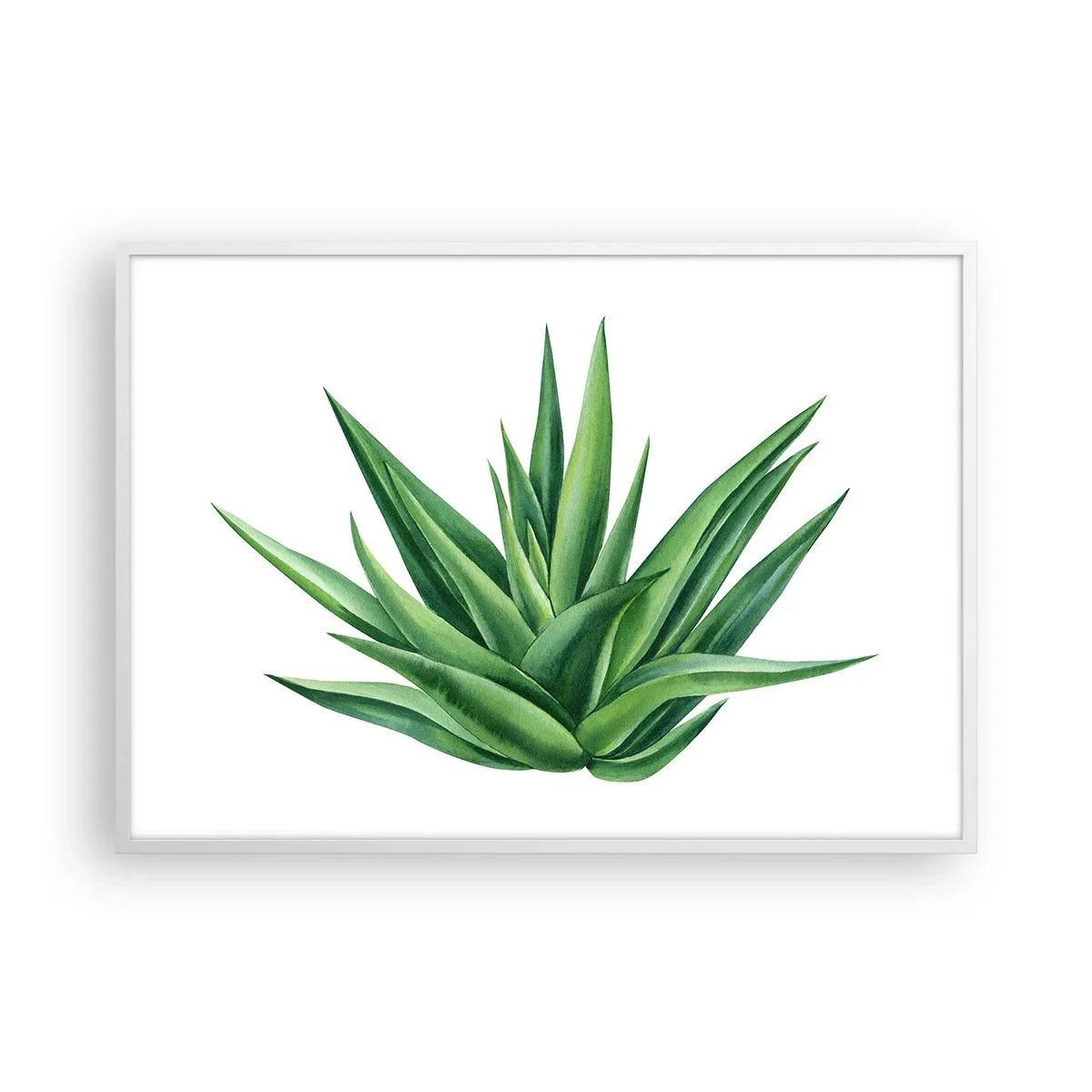 Affiche dans un cadre blanc - Poster - Vert – force – vie - 100x70 cm