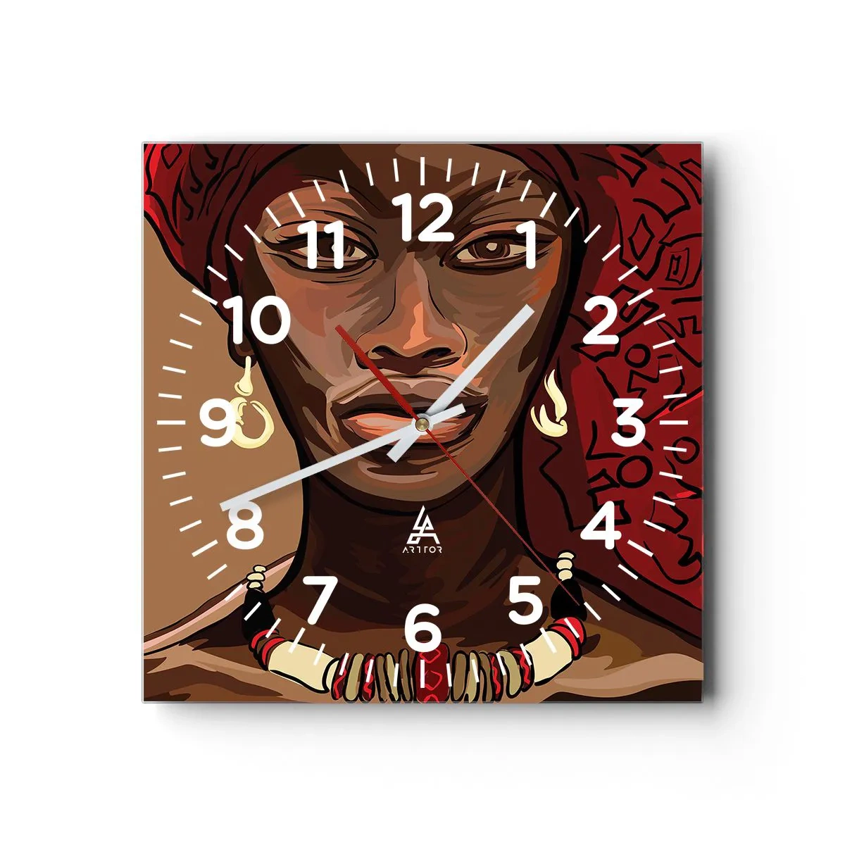 Horloge murale - Pendule murale - Vénus d'ébène - 40x40 cm