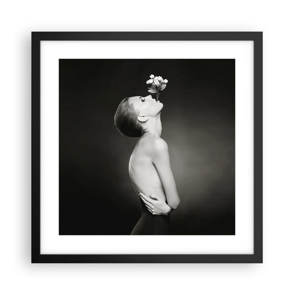 Affiche dans un cadre noir - Poster - Elégance excentrique - 40x40 cm