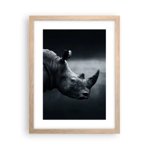 Affiche dans un chêne clair - Poster - Le profil droit - 30x40 cm