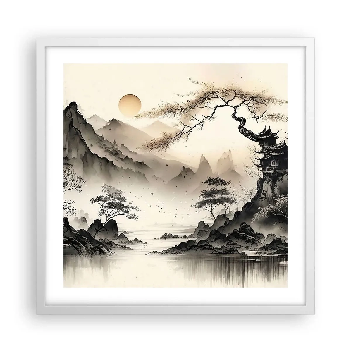 Affiche dans un cadre blanc - Poster - Le charme unique de l'Orient - 50x50 cm