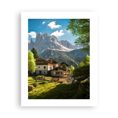 Affiche - Poster - Idylle alpine - 40x50 cm