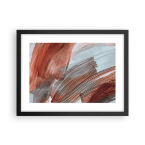 Affiche dans un cadre noir - Poster - Abstraction venteuse et automnale - 40x30 cm
