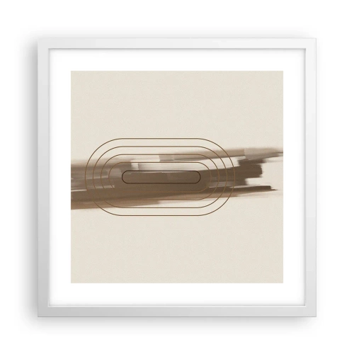 Affiche dans un cadre blanc - Poster - Parfum de gris - 40x40 cm