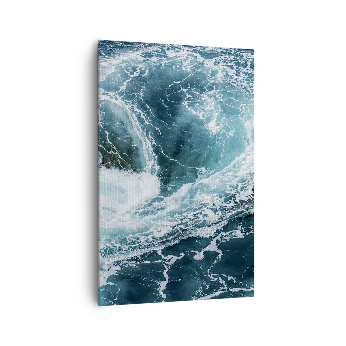 Impression sur toile - Image sur toile - Tourbillon océanique dynamique - 80x120cm - La porte vers le centre de la Terre - Décoration murale moderne pour le salon et la chambre ARTTOR
