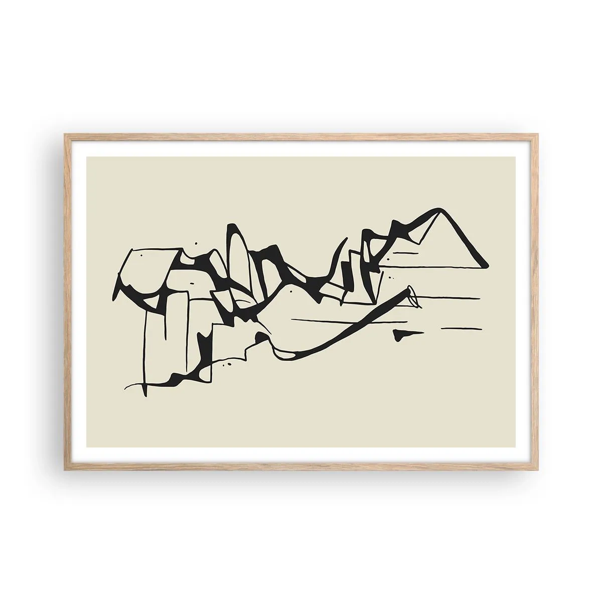 Affiche dans un chêne clair - Poster - Peut-être un paysage - 100x70 cm