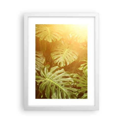 Affiche dans un cadre blanc - Poster - Se fondre dans la verdure - 30x40 cm