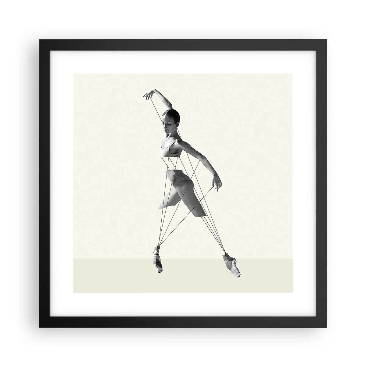 Affiche dans un cadre noir - Poster - Dans le théatre de la vie - 40x40 cm