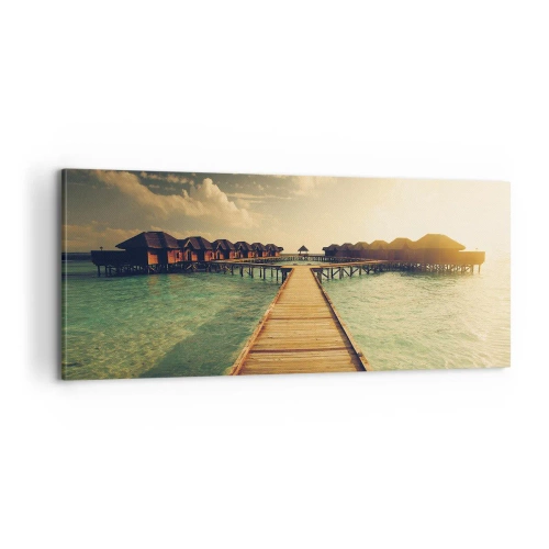 Impression sur toile - Image sur toile - Invitation chaleureuse - 100x40 cm